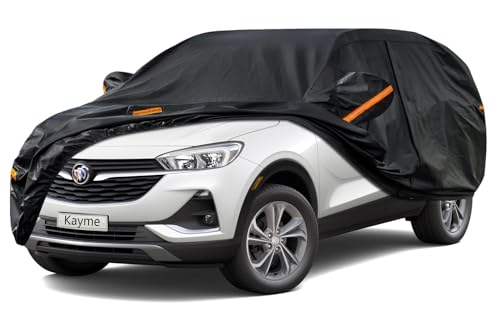 Image of Kayme 7 Layers SUV Car Cover Custom Fit for Buick Encore /Encore GX(2012-2025) Waterproof All Weather for Automobiles, Outdoor Full Cover Rain Sun UV Protection.Black