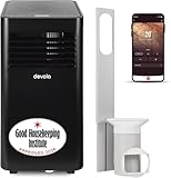 Devola 9000 BTU WiFi Portable Air Conditioner, 4-in-1 Cooling, Dehumidifier Fan Modes & Sleep Mode, 24H Timer, 2 Window Venting Kit Included, Air Conditioning Unit For Rooms Up to 20㎡