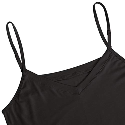 Image of AUHEGN Women's Basic Adjustable Spaghetti Strap Cami Slip Mini Dress