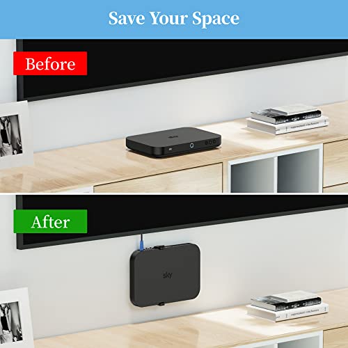 Sky Q Wall Mount Bracket with Fixings, Cozycase Sky Q Box Clip Holder Behind TV for 1TB/2TB TV Box - Image 3