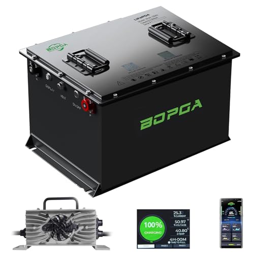 BOPGA 36V 100Ah Lifepo4 Lithium Battery Golf Cart with Charger,