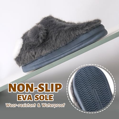 Cute Cat Slippers - Kawaii Animal Fluffy, Plush Warm Cozy House Slippers for Women and Men4