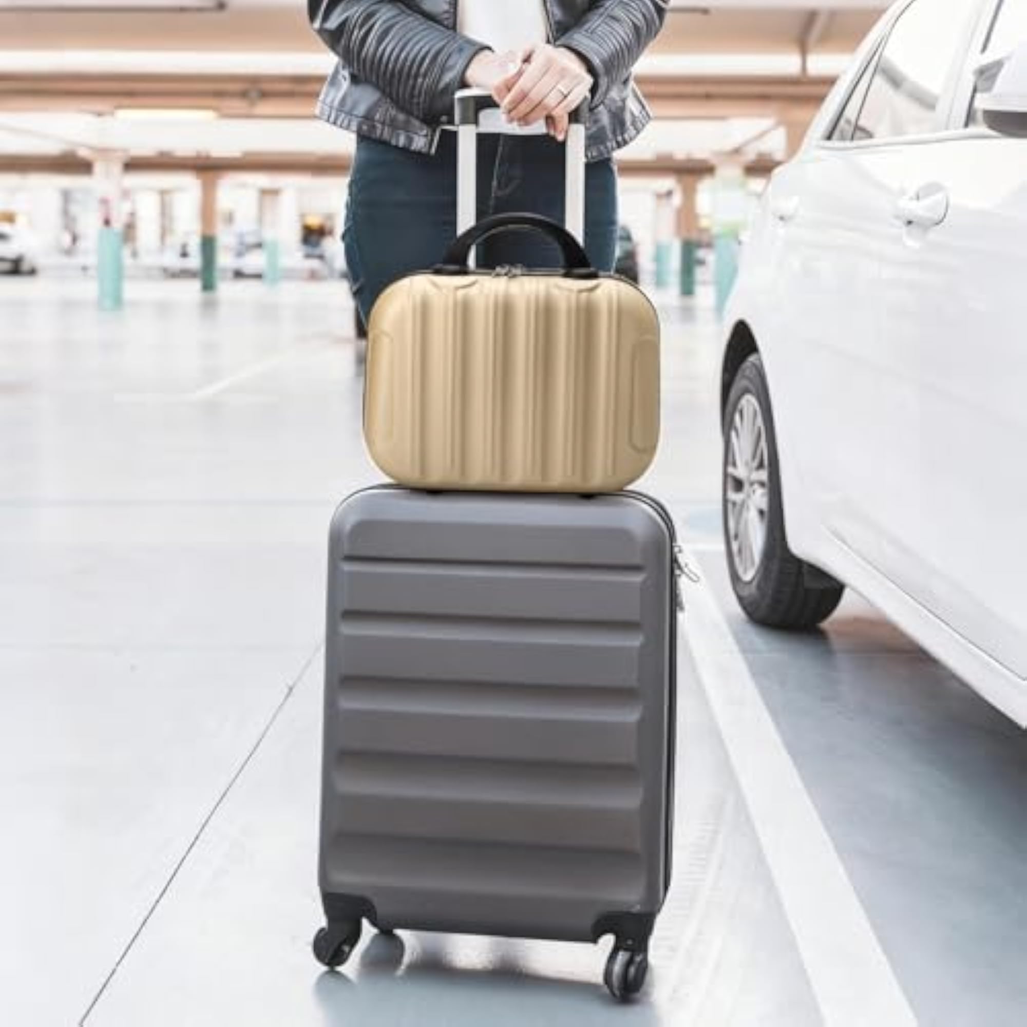Hard Shell Makeup Travel Case, Portable Cosmetic Organizer