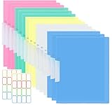 Umllpet 15 Stück A4 Schnellhefter Plastik - Farbige Klemmhefter Stabil...