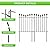 OUSHENG 25 Pack Decorative Garden Fence, Total 27ft(L) x 24in(H) Animal Barrier Border, Rustproof Metal Wire Section Edging Fencing Panel for Outdoor Patio Garden Yard