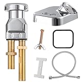 Varku 7 Pcs Shampoo Bowl Vacuum Breaker Kit, Shampoo Faucet Kit with Breaker Vacuum, Crossover Hose, Receiver Plate, Salon Sink Replacement Parts, Prevent Backflow Pressure