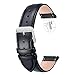 BERNY Quick Release Leather Watch Bands Men's Women's Watch Bands Top Genuine Leather Watch Strap for Men Women - 22mm, Black
