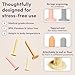 NewFlora Small Silicone Wand Set of 4 Hands Free Suction, Tapered Medical Silicone with Waterproof Storage Bag & Step by Step Instruction Guide