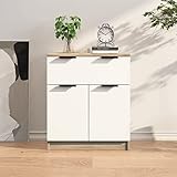 Natulvd Buffet Server Cupboard Cabinet Console Table, Floor Buffet Table Sideboard with Drawer & 2 D