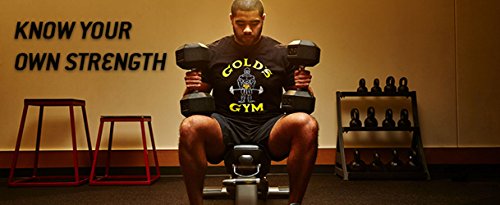 Gold' S Gym cap Curved Peak Hat - Nero/Giallo