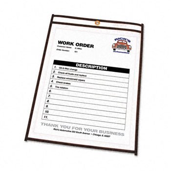 C-Line Shop Ticket Holder with Reinforced Edges HOLDER,TCKT,2CR SDS,LTR F8B023 (Pack of5)