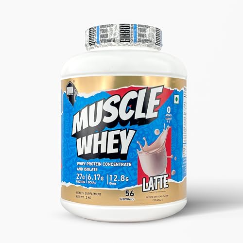Image of Gibbon Muscle Whey | Pro Series Formula | Nutraceutical with no Amino Spiking | 60 Servings (2Kg, Latte)
