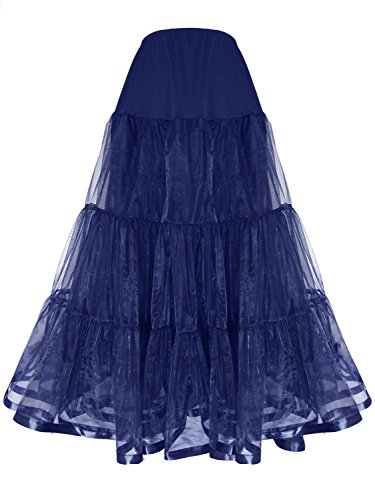 Image of Women's Floor Length Wedding Petticoat Long Underskirt for Formal Dress S-3XL
