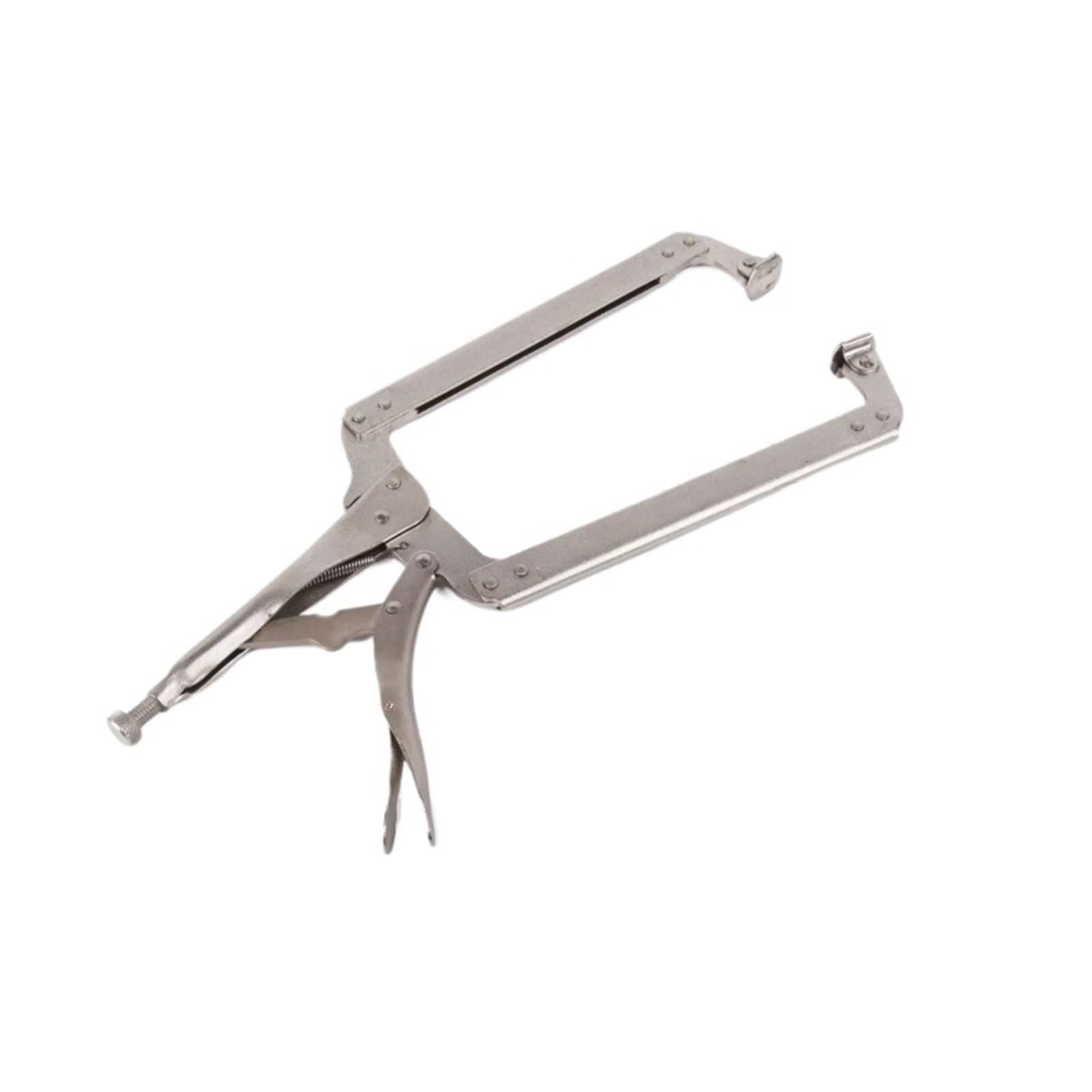 HYQOUKLR Locking C Clamp Grip Pliers, Steel Locking Pliers C Clamp Vise Grip Welding Woodworking Tenon Locator 5-18 in(18")