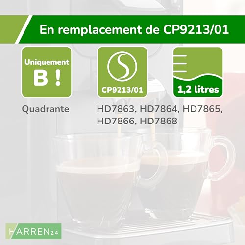 Réservoir d'eau CP9213 résout les fuites sur Philips Senseo Quadrante version B
