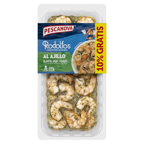 Pescanova - Langostinos Rodolfos Pelados Cocidos con Salsa de Ajo y Perejil 200gr