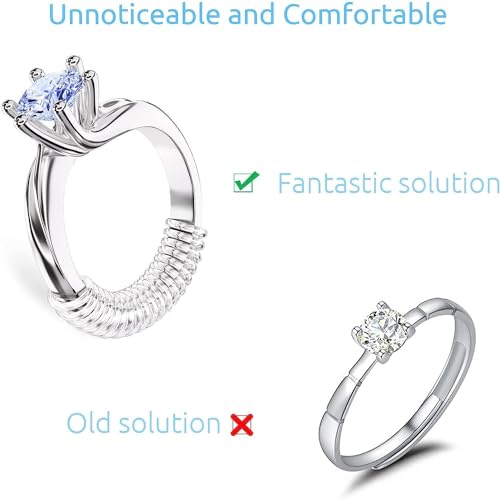 Image of Assorted Sizes Invisible Ring Sizer - Multi‑Size Transparent Adjusters, 1‑Piece Set of 4 for Loose Bands