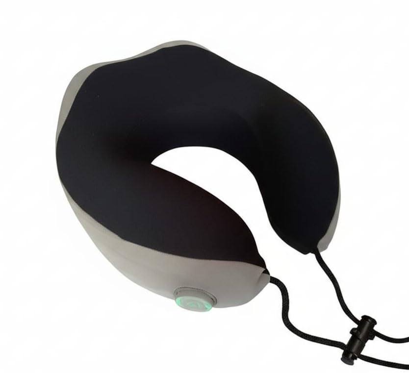 Genérico Almohada de Viaje, Almohada de Viaje Termica, Almohada cervicales y Cuello, Almohada Cervical, Almohada Viscoelástica Cuello Recargable USB C, Cojín Viaje Portátil 3 Niveles