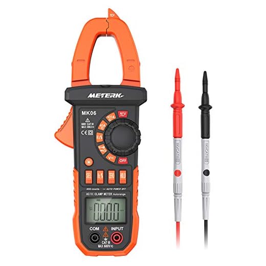 Meterk Digital Clamp Meter Multimeter 4000 Counts Auto-ranging Multimeter AC/DC Voltage&Current Tester with Resistance, Capacitance, Frequency, Diode, Hz Test, Non-contact Voltage Detect