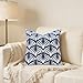 Slow Cow Embroidery Decorative Throw Pillow Cover Case for Couch Sofa Home Decor Modern Geometric Accent Pillow Cushion Cover 18 x 18 Inches Navy Blue