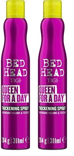 BED HEAD by TIGI - Queen For A Day, Espray voluminizador para pelo fino, 311 ml (el embalaje puede variar) (Paquete de 2)