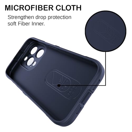 Image of Amazon Brand- Solimo Mobile Cover for Apple iPhone 15 Pro Max | Full Camera Protection | Liquid Silicon Case | Flexible Bumper Case for Apple iPhone 15 Pro Max (Dark Blue)