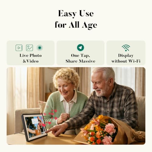 Image of Pexar VivKeep Pro 11 inch 2K Digital Picture Frame, WiFi, No Subscription Fee