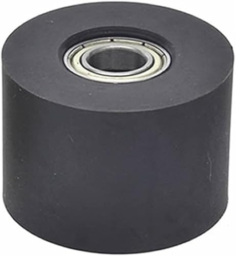 SSIMOO 30x30mm,Black PU Polyurethane Rubber Wheel, Unpowered Roller, Guide Bearing Pulley Kindly (Color  5x30x30, Size  5Pcs)
