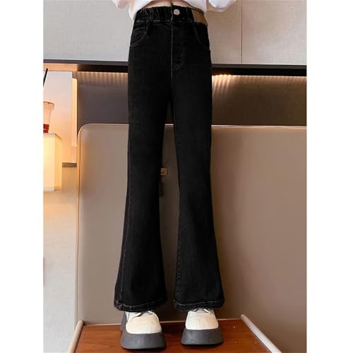 Teen Girls Skinny Bell Bottom Jeans Slim Fit Elastic High Waist Denim Pants Stylish Relaxed Y2k Streetwear Trousers4