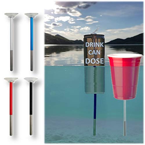 Preisvergleich Produktbild FloatingBob 4-Pack Schwimmaufsatz für Getränkedosen und Becher - Patentierter Getränkehalter Pool Wasser