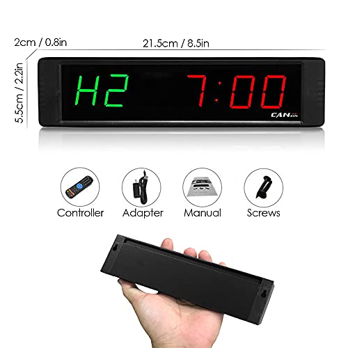 Domary Cronômetro de cronômetro de ginástica com controle remoto de contagem regressiva/ascendente p