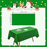 QZV 12 Pcs Christmas Disposable Plastic Tablecloth for Rectangle Table Cover,54 x 108 Inch Waterproof Table Cloth for Christmas Party Indoor Outdoor Decoration Supplies (Red Gold Green - Image 3