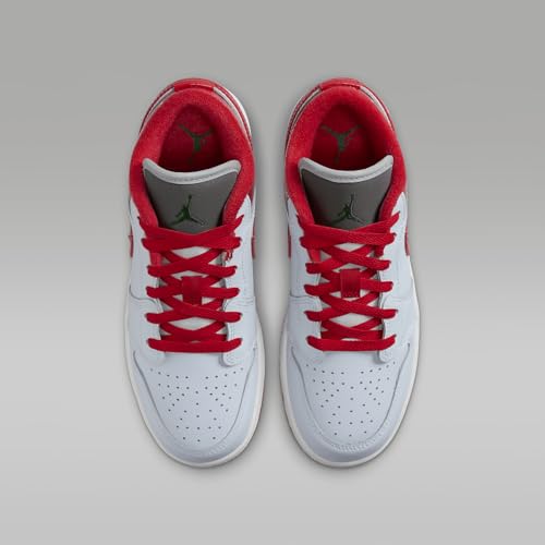 Jordan Big Kid's 1 Low SE Football Grey/University Red (FQ1935 018) - 54