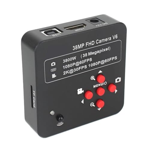 顕微鏡キット 電話の修理のため HDMI 顕微鏡カメラ 38MP 13MP USB VGA 工業用顕微鏡 130X C マウントレンズ 56 LED リングライト 顕微鏡レンズアダプター(E 38MP HDMI Camera)