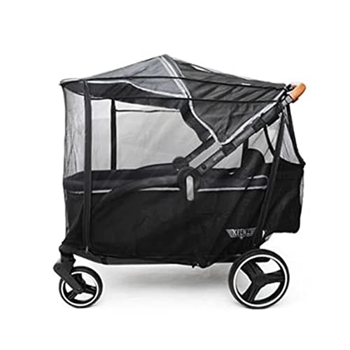 Keenz Folding Collapsible Mosquito Netting Sun Shade Protection Cover Accessory with Zippered Opening for The 7S 2 Passenger Wagon, Black (Net Only)