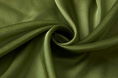 Bellonesc Women's Scarfs 100% Silk Small Square Scarves 21" X 21" Real Silk Hair Scarfs Neckscarfs For Women (Army Green) #TOP2