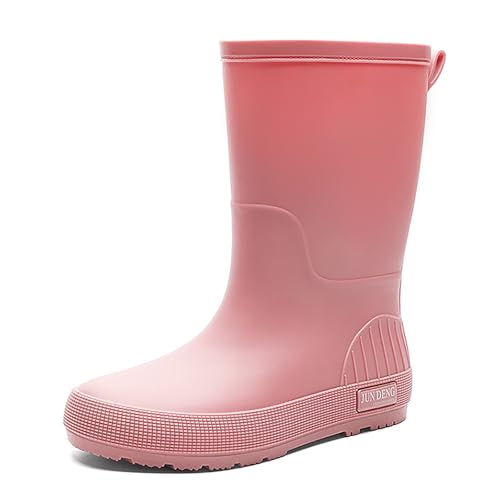 Botte de Jardinage Pour Femme, Pluie Confortable Randonnées Chaussures Travail Jardinage Extérieur Bottine Antidérapant Caoutchouc Impermeable Bottes, Pink, 37