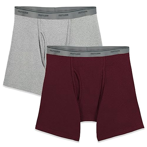 Fruit of the Loom Men's Big and Tall Tag-Free Underwear, Big Man - Assorted Colors - 2 Pack, 2XL