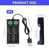 Dual 18650 Battery Charger 3.7V/3.6V Universal Intelligent USB Battery Charger for 3.7V 3.6V Li-ion Rechargeable Batteries 18650 18500 18490 18350 17670 17500 16340(RCR123) 14500 14650 26650 22650 - Image 2