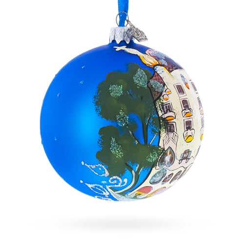 Boule en verre Casa Batllo Barcelone d'exception pour décoration de Noël haut de gamme - 5