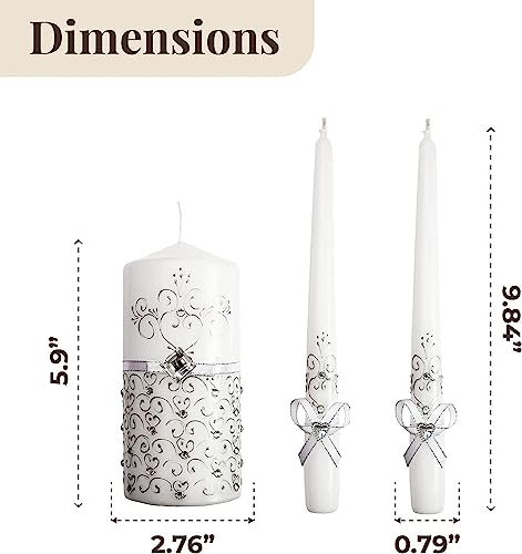 image for VABA Unity Candles for Ceremony - 3 Pcs 6