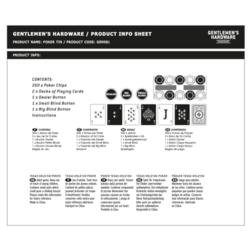 Gentlemen’s Hardware Poker in Einer Dose