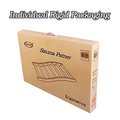 Image of LTCCDSS Red Cedar Sauna Backrest S-Shape Design | Slip-Resistant | Non-Toxic | Comfortable | Sauna Accessories Kit Apply to Barrel or Infrared Sauna 20.5 in*13 inch