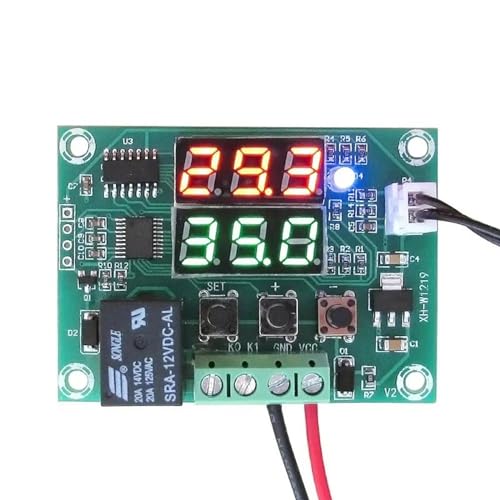 Interruptor relé control XH-W1219 con módulo sensor NTC y termostato digital de pantalla dual 2