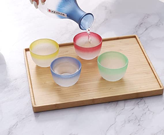 Juego De 4 Tazas De Cristal Japonesas Para Sake – Mini Tazas De Té De