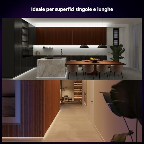 Indoor 1 Pack Strisce LED Smart Solo Kit Base 3m - Luci LED con controllo tramite Hue App - Strisce luminose compatibili con Alexa, Google Assistant e Apple HomeKit - Illuminazione - Immagine 4