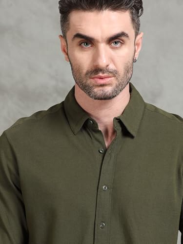 Image of StitchX Men's Cotton Regular Fit Full Sleeve Solid Knitted Shirt