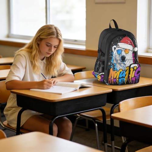 Mochila de computadora ligera de 17.5 pulgadas con compartimentos Drip Magic Bear 6
