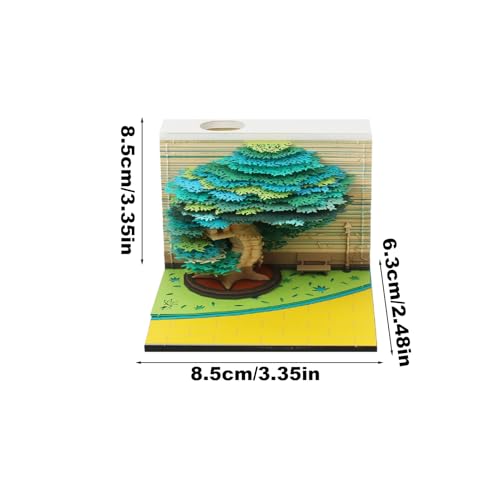Calendrier de bureau 2026 haut de gamme en bloc-notes 3D art - 2