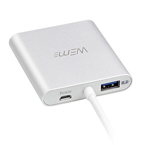 WEme Aluminum 4 Port USB 3.0 Hub With Smart Charging Port for Phone and USB OTG Converter and 5V2A Power Adapter for Samsung, LG, HTC, Motorola, Smartphone Tablet, PC, USB Wall Charger Included - Thumbnail 2